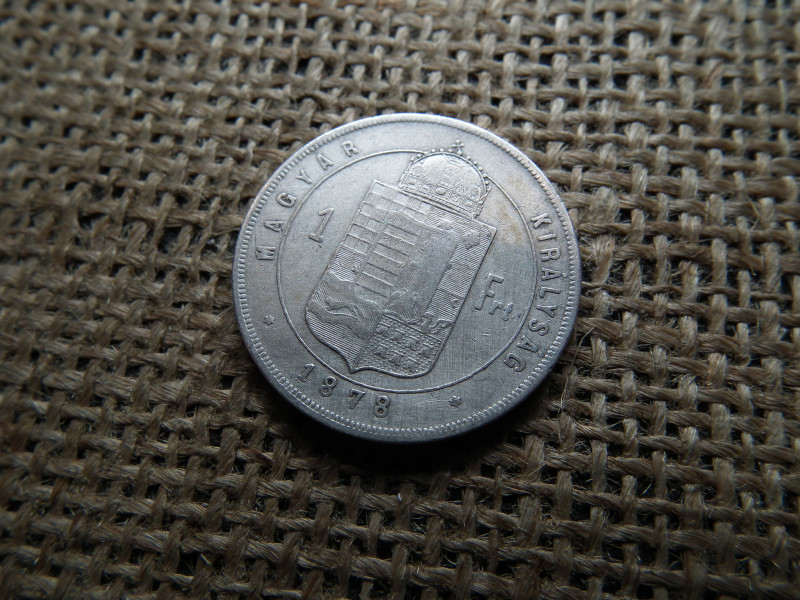 Ferenc József , ezüst 1 forint 1878 KB 