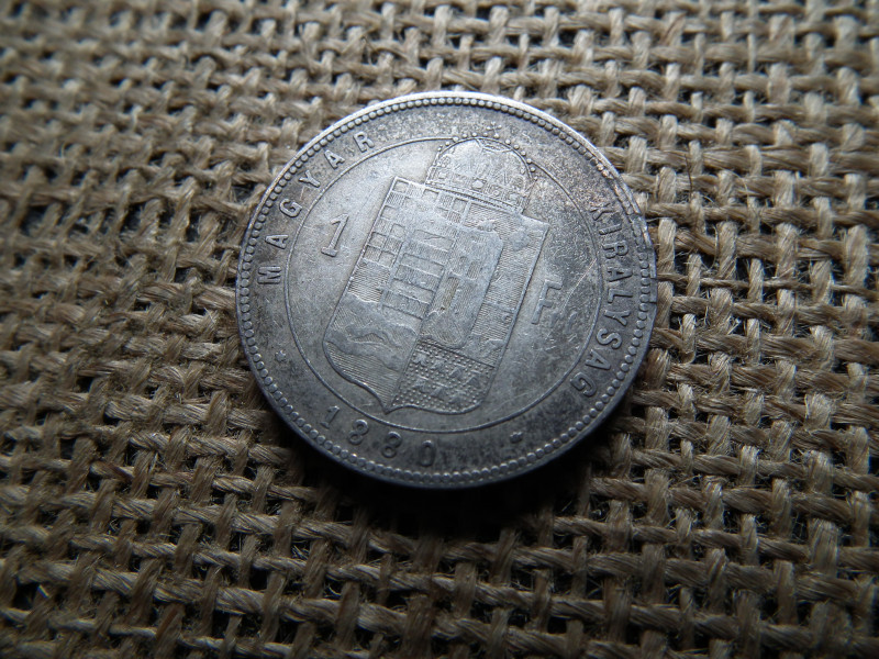 Ferenc József , ezüst 1 forint 1880 KB 