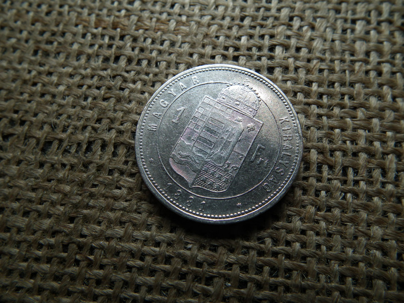 Ferenc József , ezüst 1 forint 1881 KB 