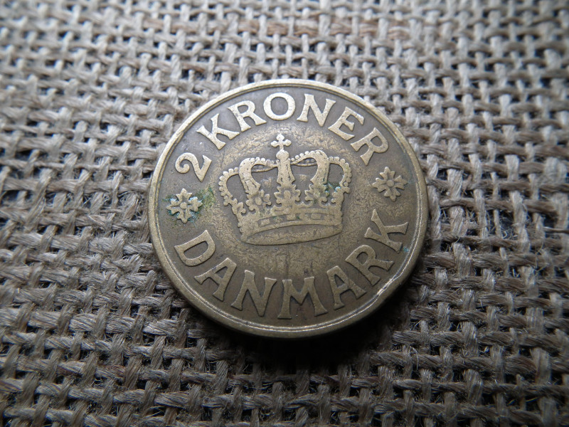 Dánia 2 korona 1925 , kroner 