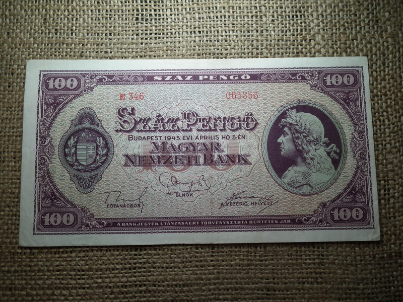 100 pengő 1945 