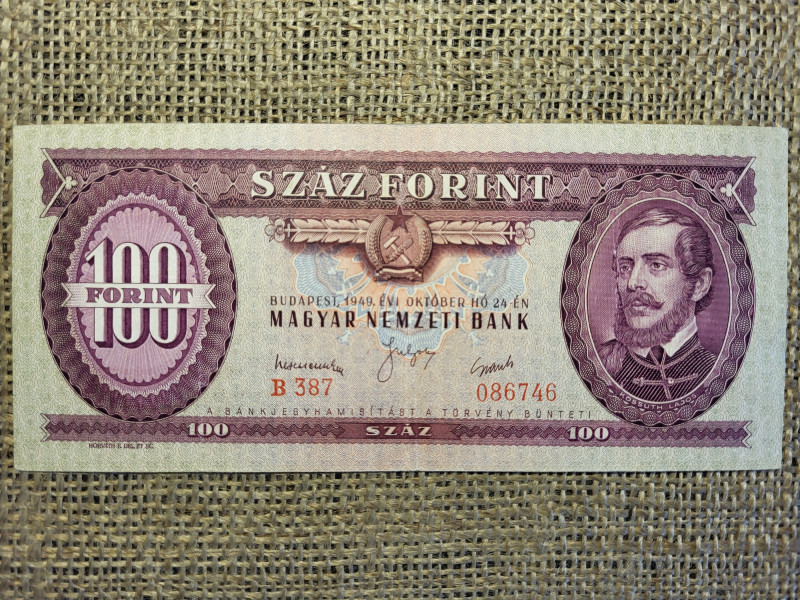 100 forint 1949 , gyönyörű 