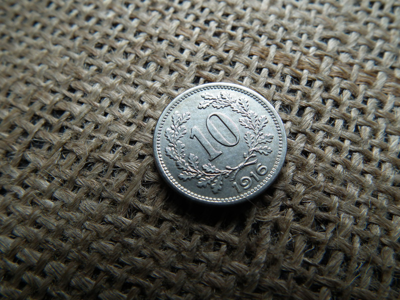 10 heller 1916  , címerpajzs ! 