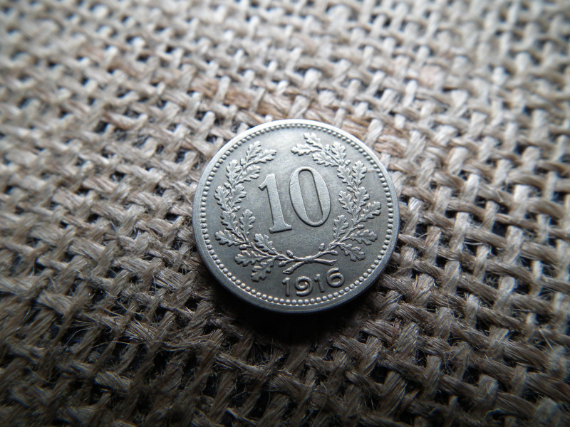 10 heller 1916  , címerpajzs ! 