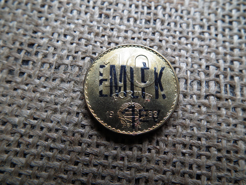 10 forint 1989 , EMLÉK 1 ÉV 