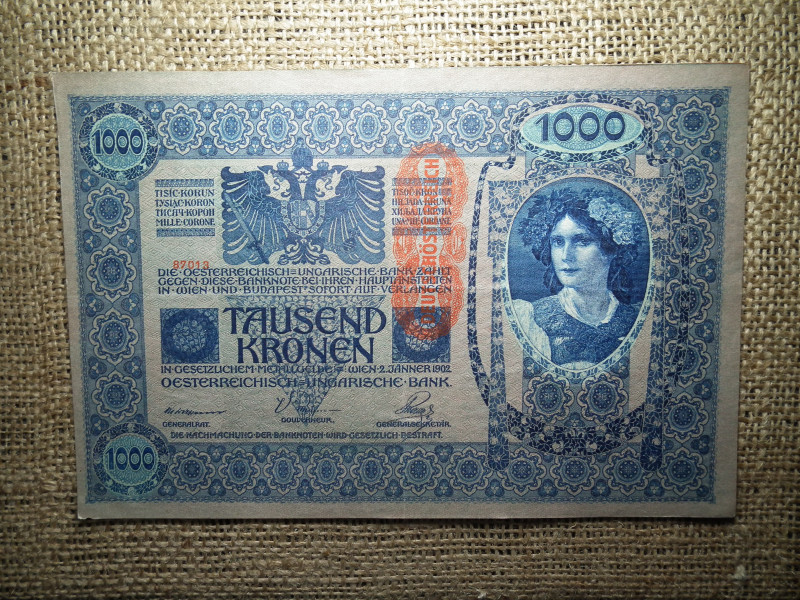 1000 korona 1902 , DÖ