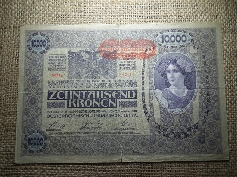 10000 korona 1918 , DÖ  , 2. típus 