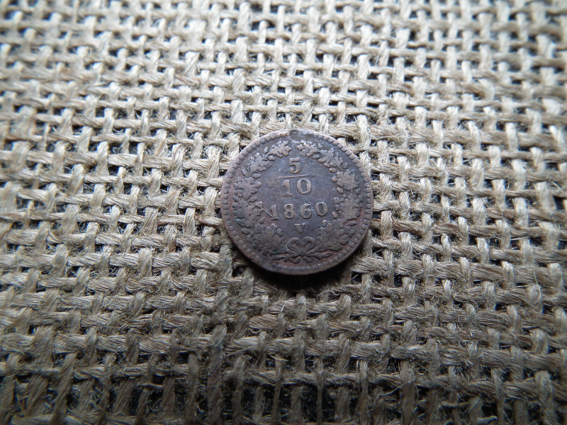 5/10 krajcár 1860 V , ritkább 