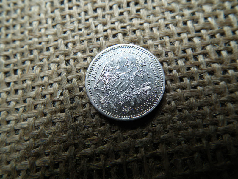 Ezüst 10 krajcár 1872 , extra