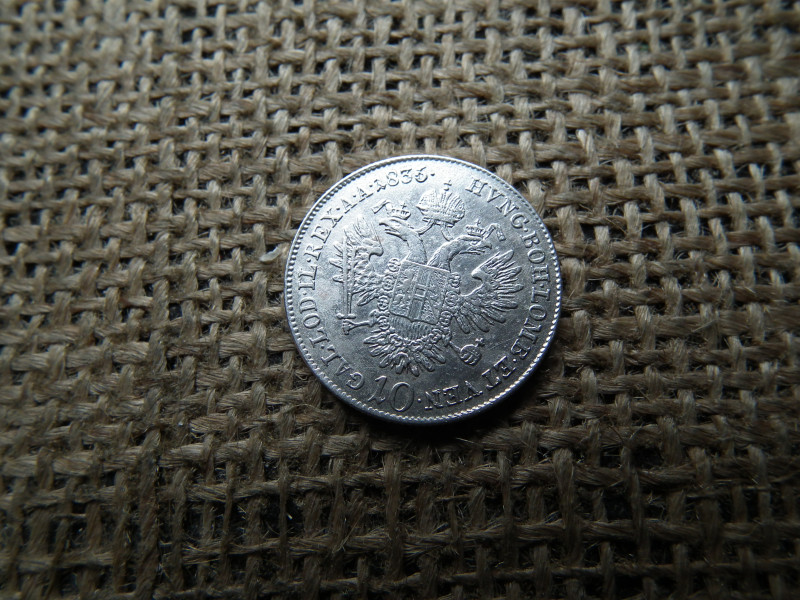 Ezüst 10 krajcár 1836 A , Ritka ! 