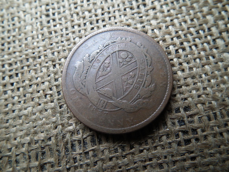 Alsó Kanada 1 Penny / 2 Sous  1837 , City Bank