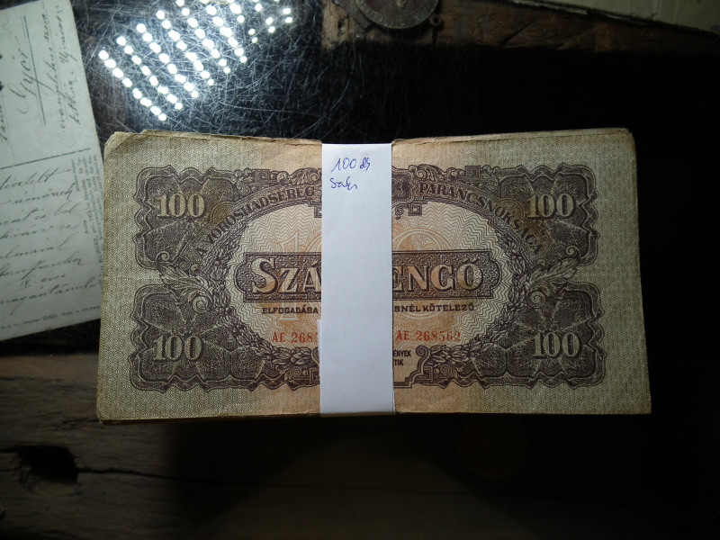 100 PENGŐ 1944 , Vörös Hadsereg . - 100 DARABOS KÖTEG EGYBEN!!!
