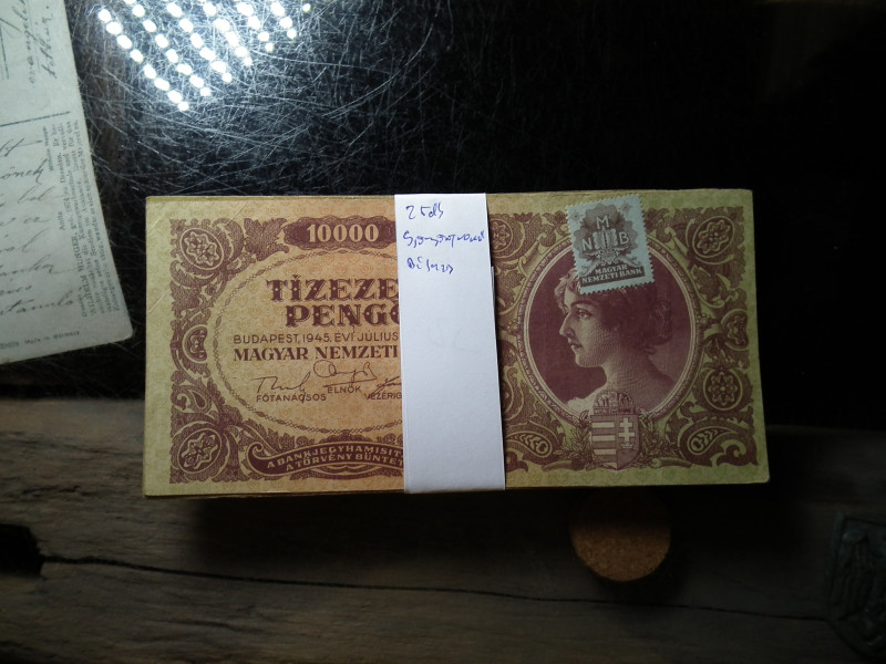 TÍZEZER PENGŐ 1945 - 25 DARABOS KÖTEG EGYBEN!!!