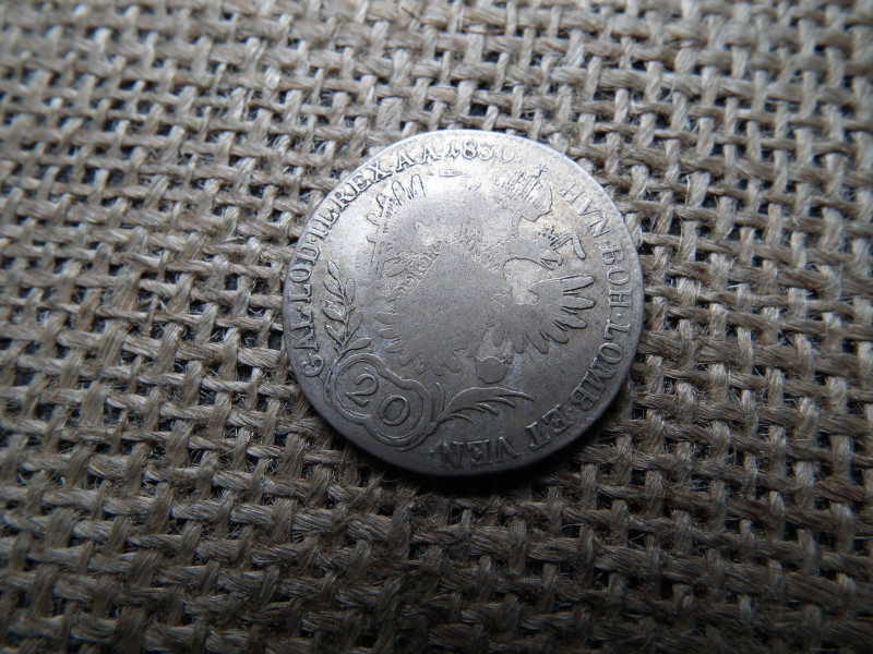 II. Ferenc ezüst 20 krajcár 1830 B