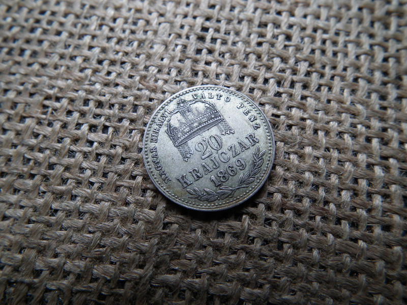 Ezüst 20 krajcár 1869 KB , MKVP