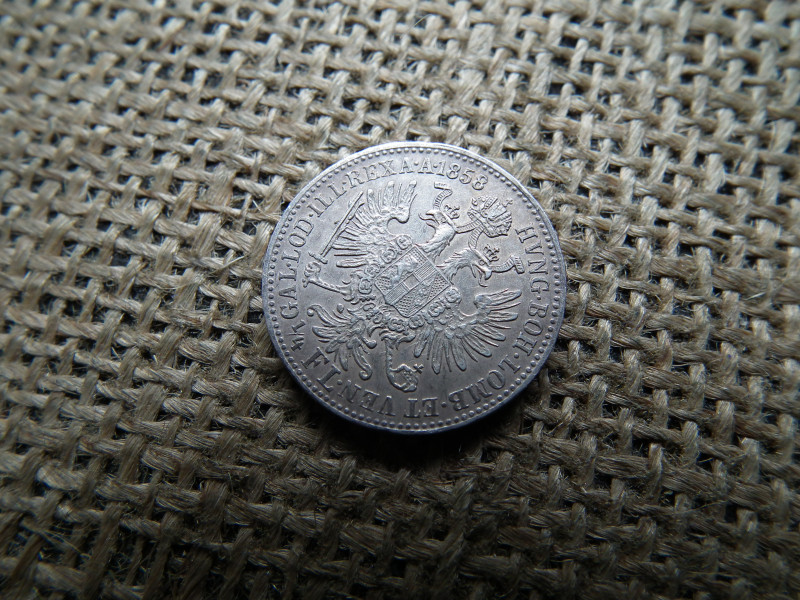 Ezüst 1/4 florin 1858 A , Bécs