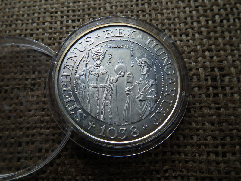 Ezüst 500 forint 1988 BU , Szent István