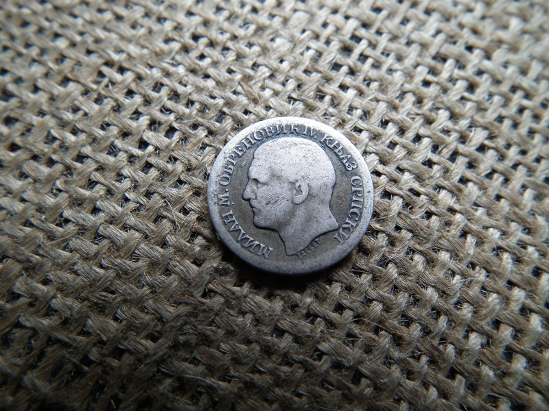 Szerbia , ezüst 50 Para 1879 - Milan Obrenović IV