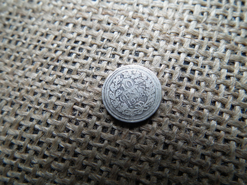 Hollandia , ezüst 10 cents 1928 , cent 