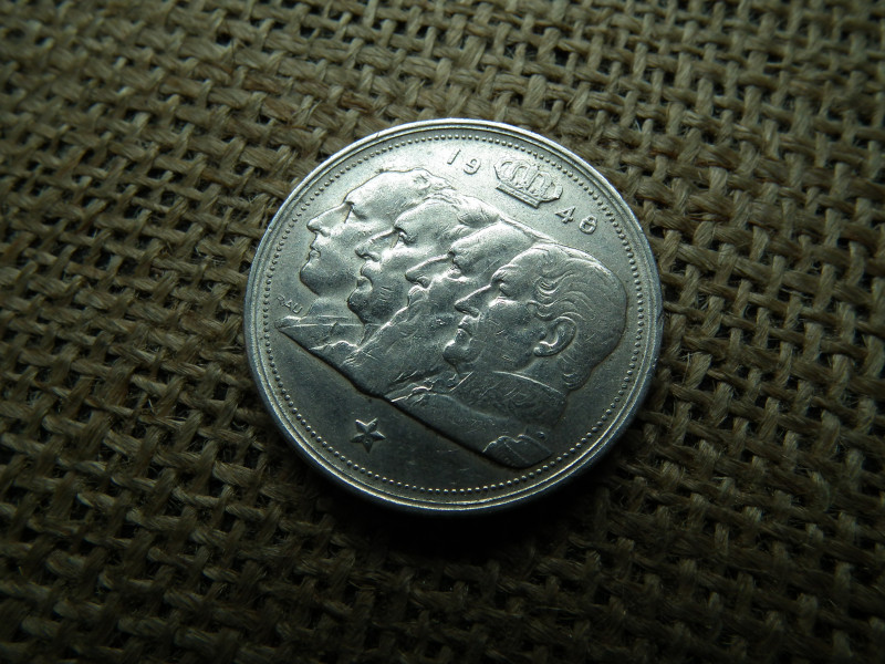 Belgium , ezüst 100 frank 1948  , francs 