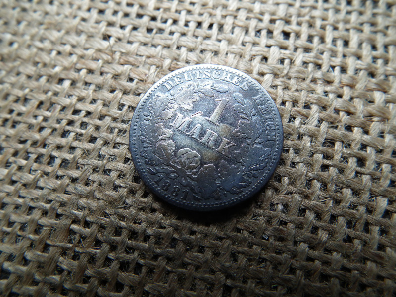 Németország , ezüst 1 márka 1881 A , mark 