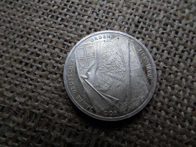 Németország , ezüst 10 márka 1990 J , mark 