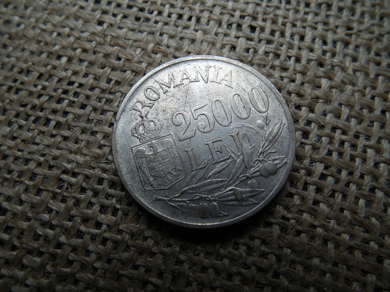 Románia ezüst 25000 lei 1946 , I. Mihály 