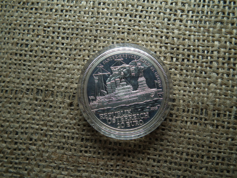 Ausztria , ezüst 20 euró 2005 , euro , Szent György
