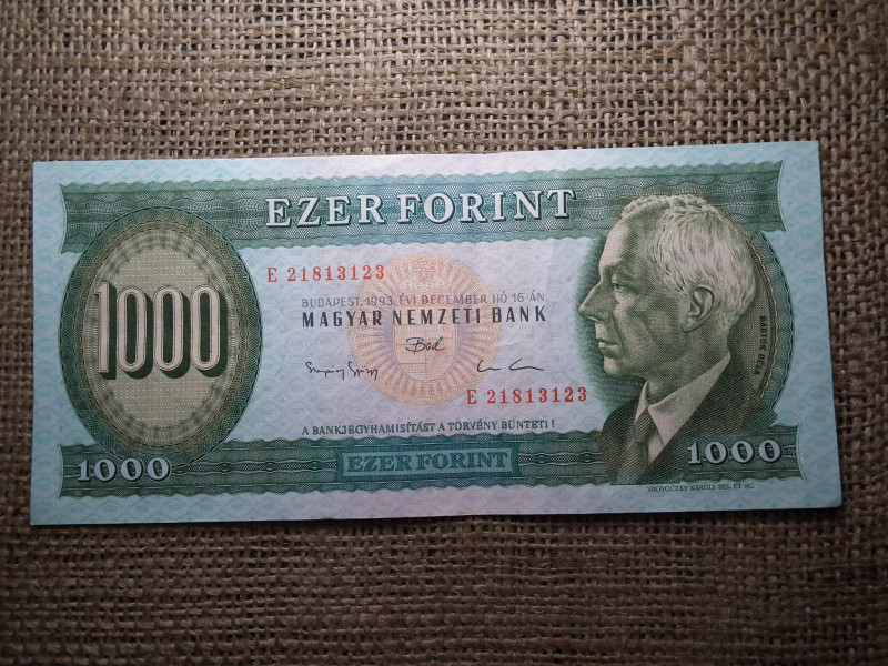 1000 forint 1993 E , Bartók
