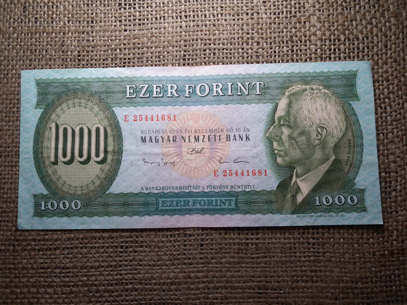 1000 forint 1993 E , Bartók 