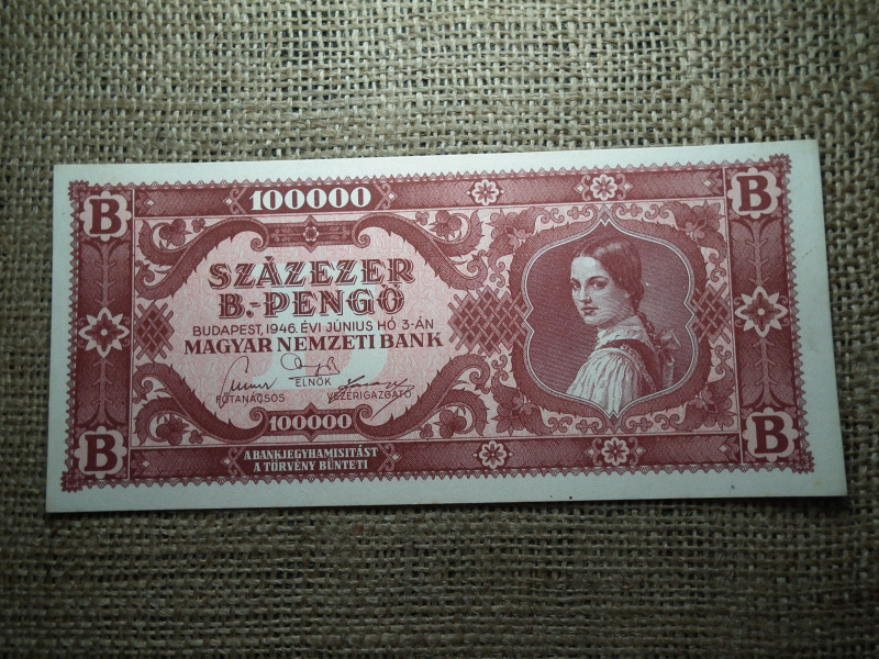Százezer B.-pengő 1946