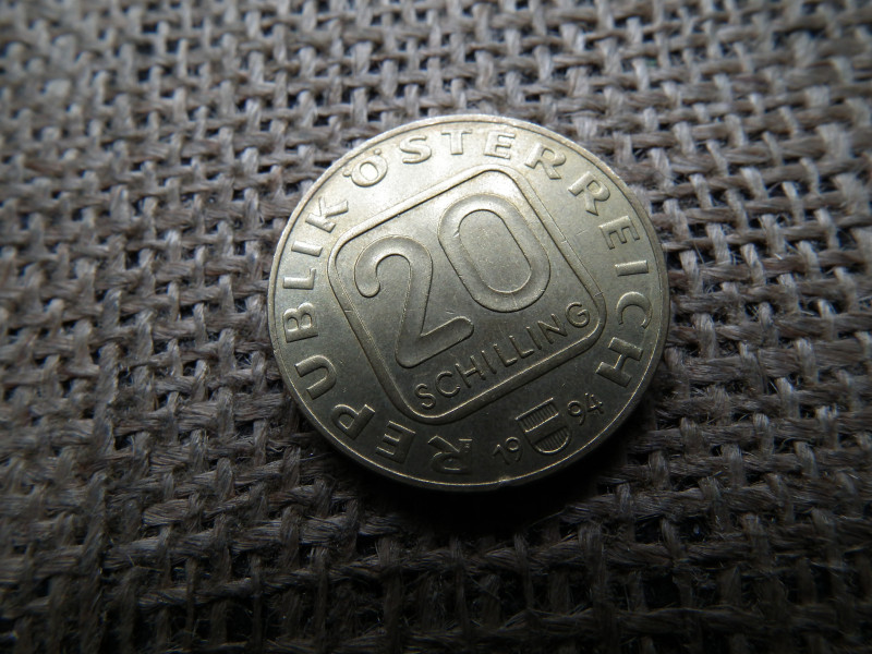 Ausztria 20 schilling 1994 , bécsi pénzverde
