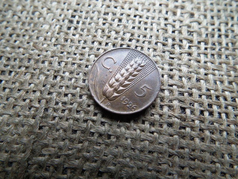 Olaszország 5 centesimi 1926 , Victor Emmanuel III