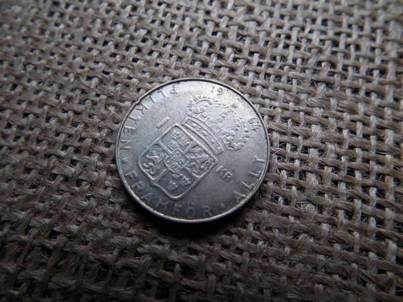 Svédország , ezüst 1 korona 1964