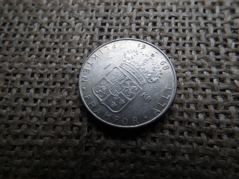 Svédország , ezüst 1 korona 1968