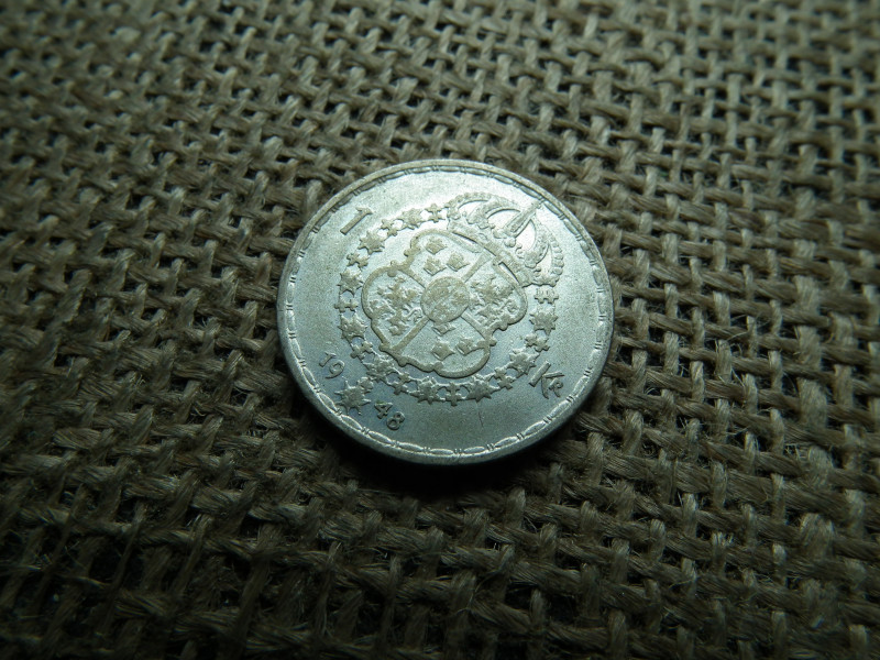 Svédország , ezüst 1 korona 1948