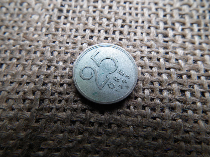 Svédország , ezüst 25 öre 1943