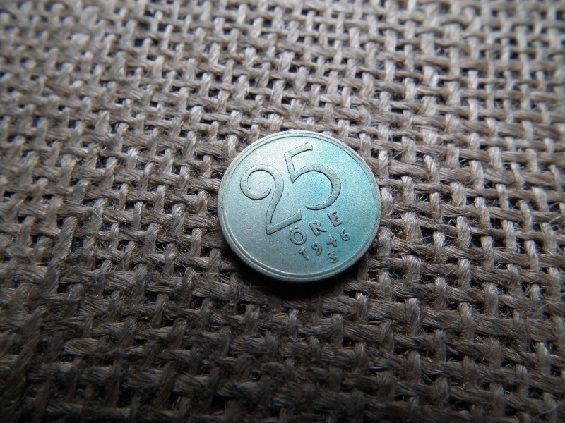 Svédország , ezüst 25 öre 1946