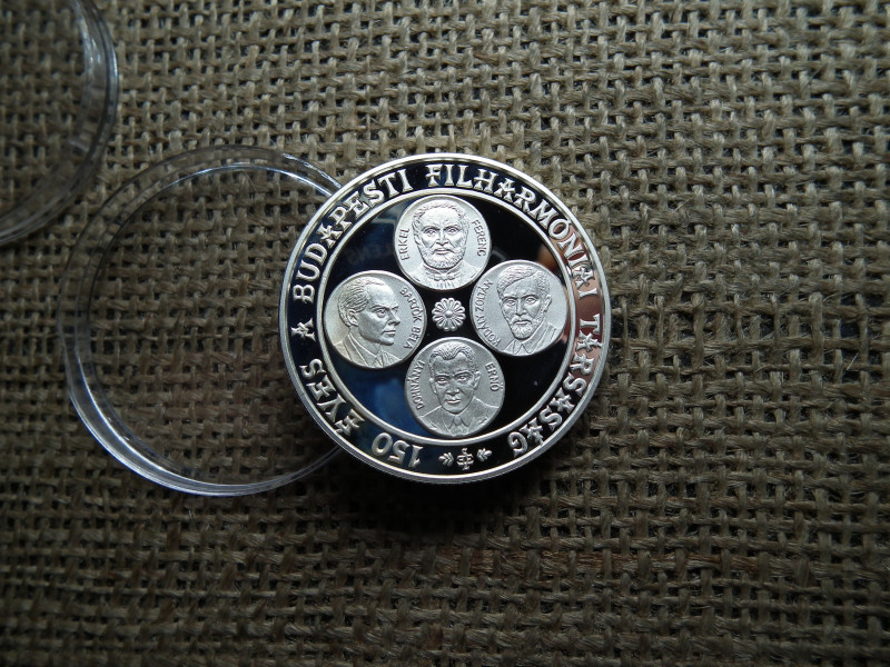 Budapesti Filharmóniai Társaság 150 éves , ezüst 5000 forint 2003 PROOF