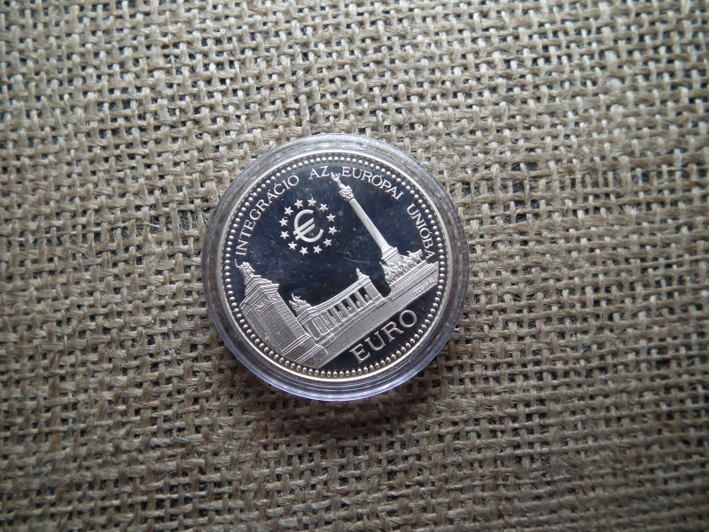 Ezüst 2000 Forint 1998 EU-integráció - Hősök tere , PP 