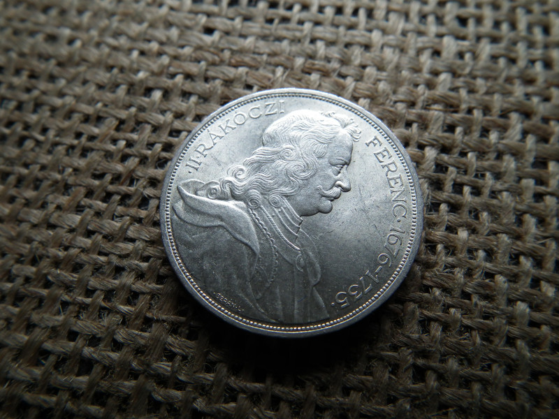 Ezüst 2 pengő 1935 , nagyon szép , Rákóczi