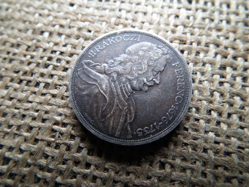 Ezüst 2 pengő 1935 , nagyon szép PATINÁS , Rákóczi