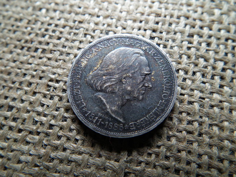 Ezüst 2 pengő 1936 , nagyon szép PATINÁS , Liszt Ferenc