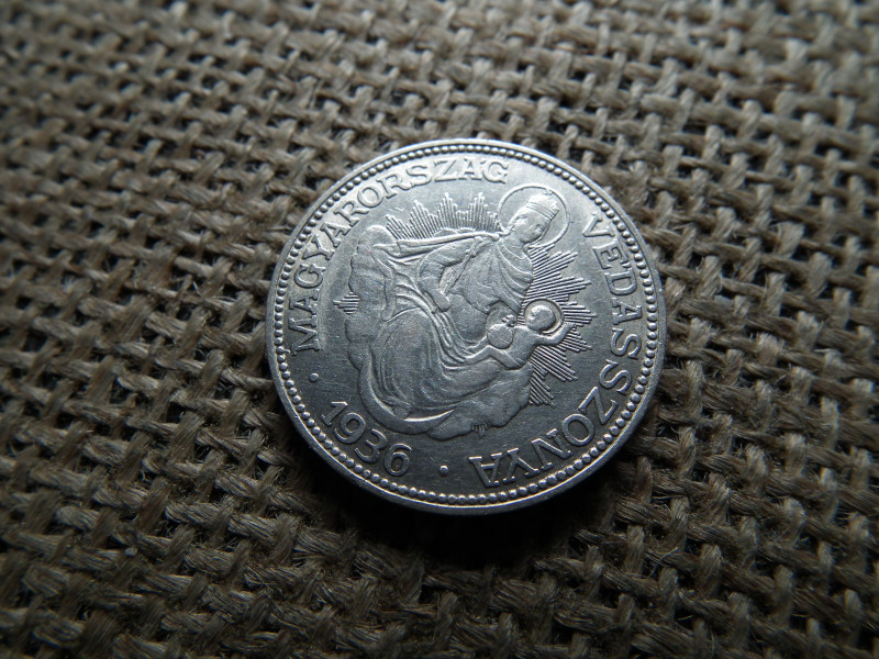 Ezüst 2 pengő 1936 , nagyon szép 