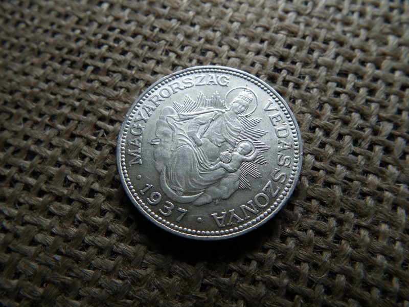 Ezüst 2 pengő 1937 , nagyon szép 