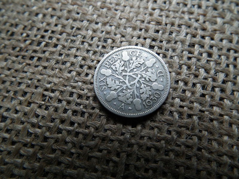 Egyesült Királyság , ezüst 6 pence 1930