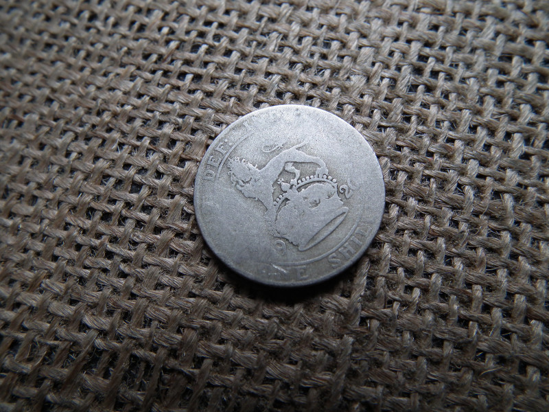Egyesült Királyság , ezüst 1 shilling 1920