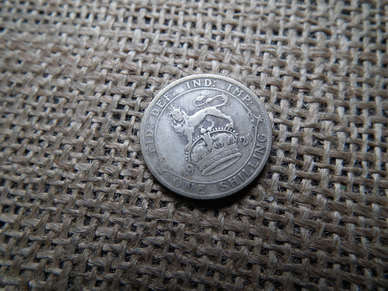 Egyesült Királyság , ezüst 1 shilling 1921
