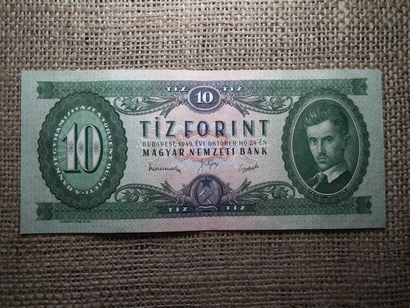 10 forint 1949 , gyönyörű , ritka vízjeles !