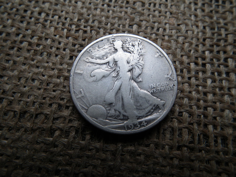 USA , ezüst 1/2 dollár 1934 , dollar  S